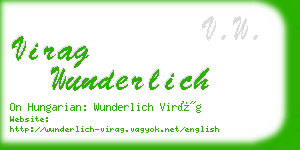 virag wunderlich business card